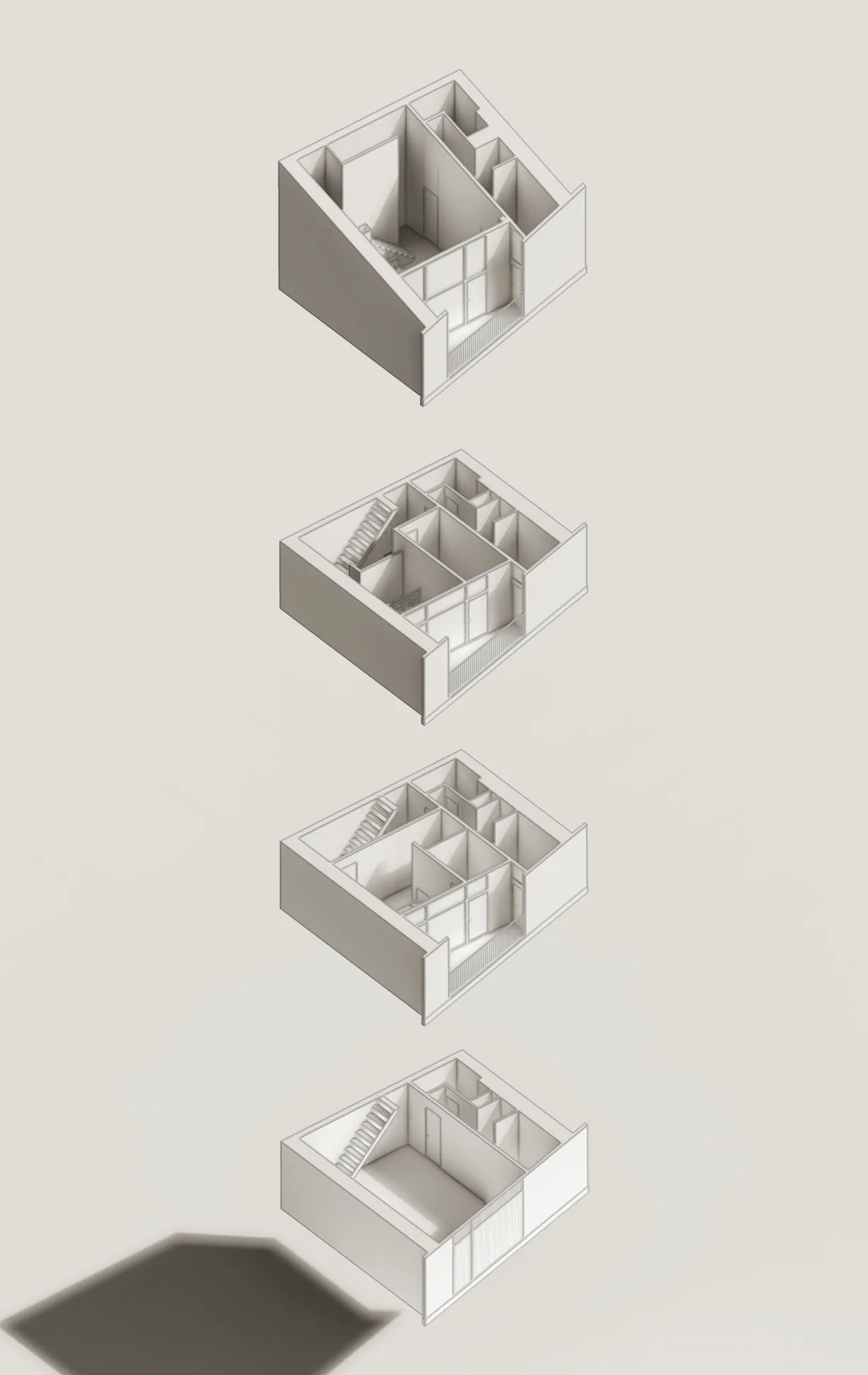 Casa Senillosa, axonometry
