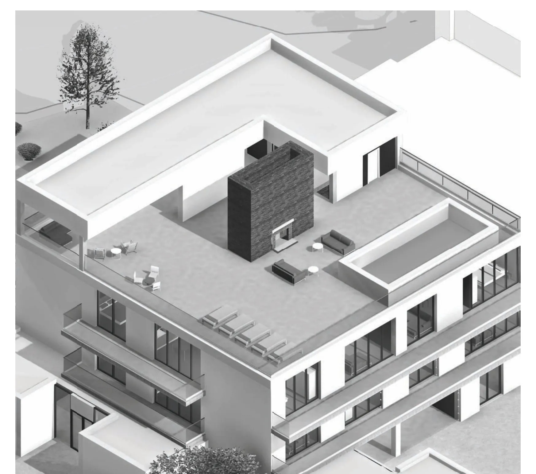 The Living Archive, axonometry