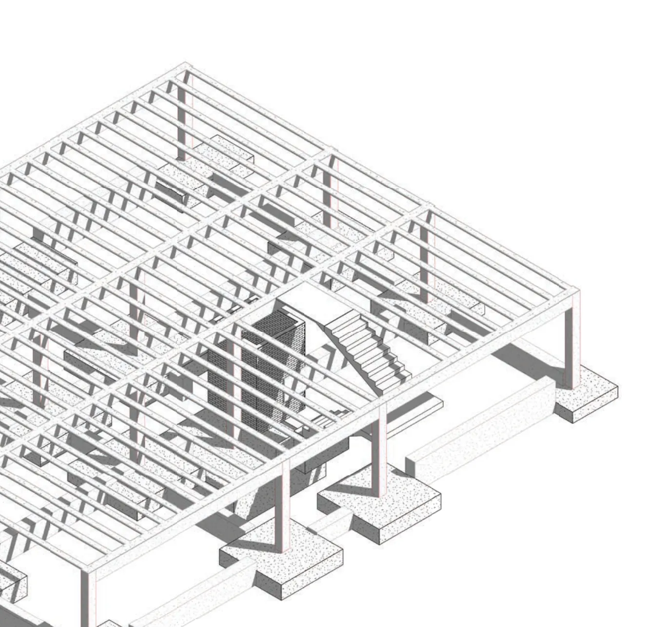 Structural Study, axonometry