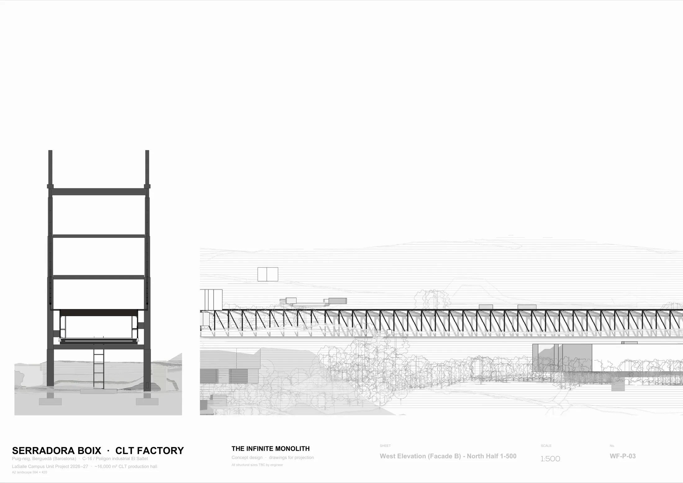 Wood Factory, elevation